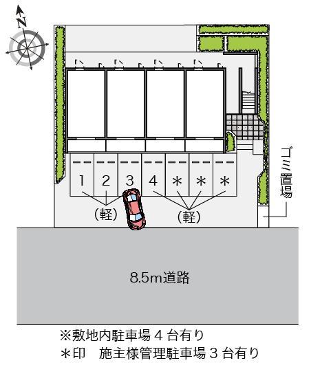クレイノＫａｎａｇｕｓｕｋｕ(58059)の駐車配置図