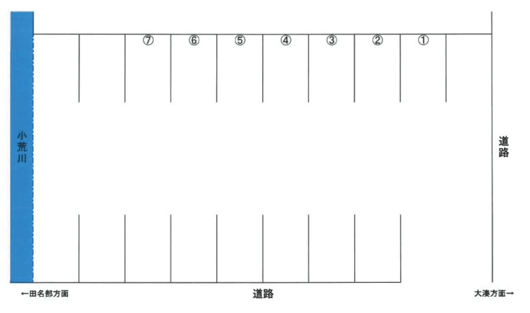 大湊新町第二駐車場の駐車配置図