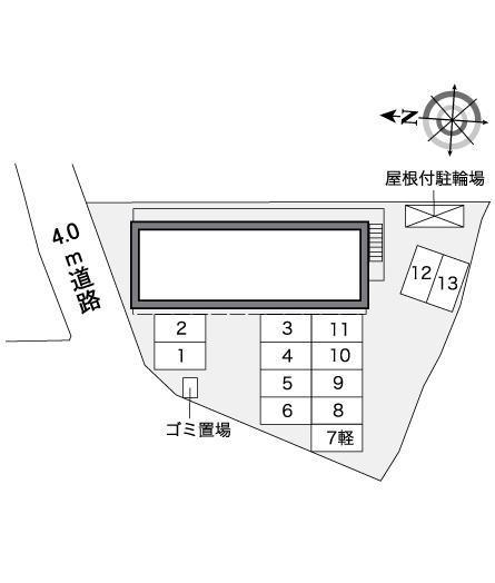 社北谷(39369)の駐車配置図