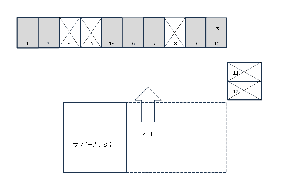 お部屋ラボパーキング松原の駐車配置図