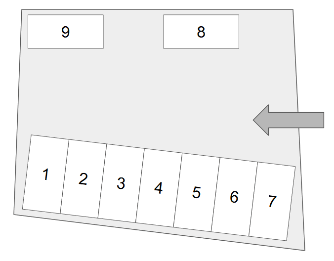 永野駐車場の駐車配置図