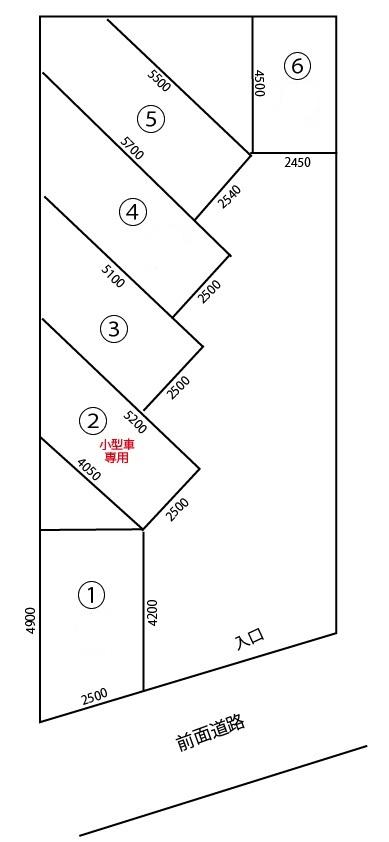 アルモパーキング2の駐車配置図