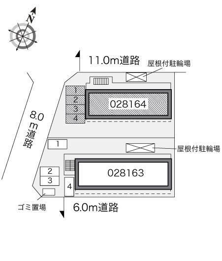 ニュー千葉ハイツ　Ｂ(28164)の駐車配置図