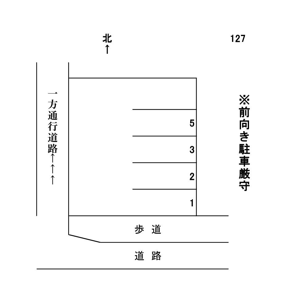 岩倉－127の駐車配置図