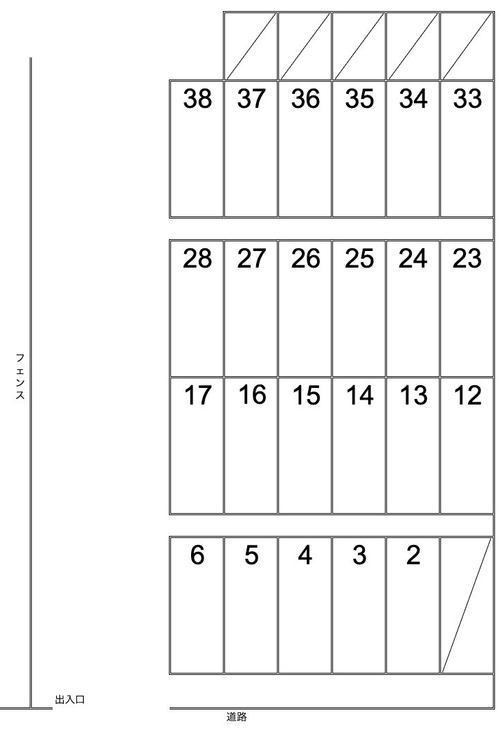 22.南高江7丁目駐車場の駐車配置図