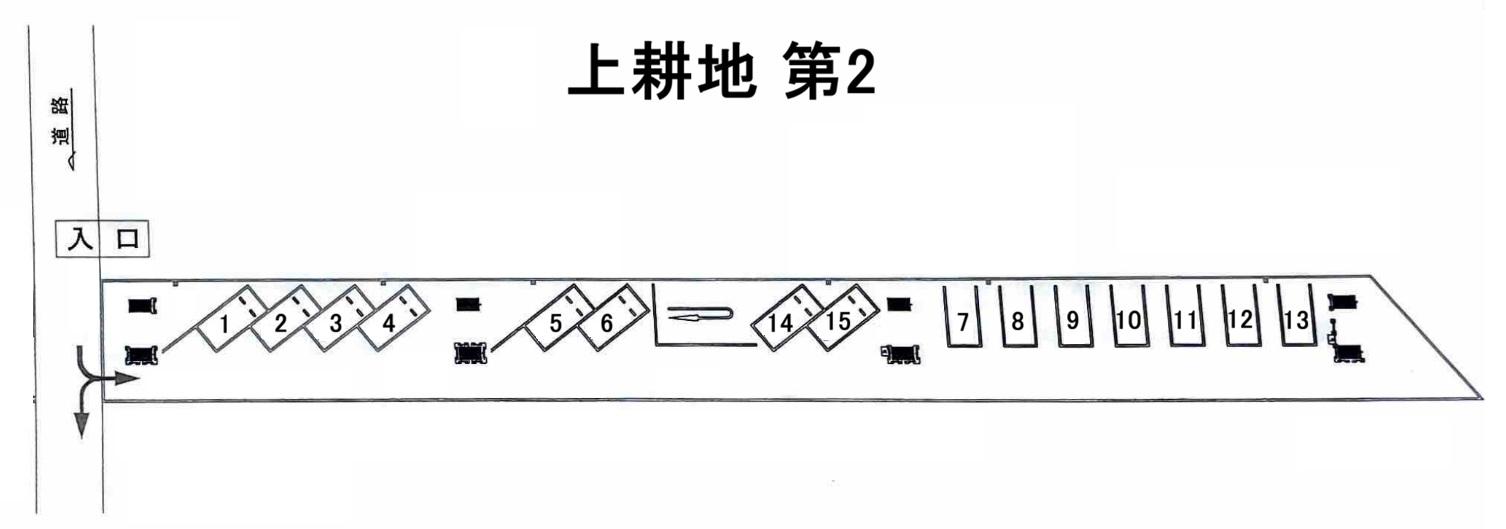 【TD】上耕地第2駐車場の駐車配置図