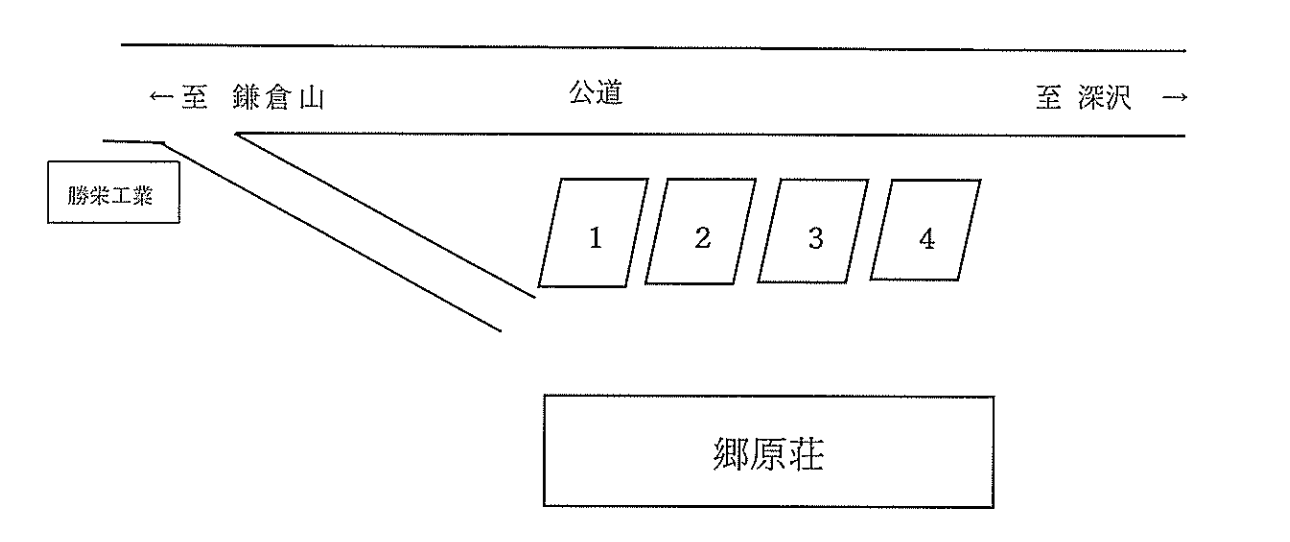 郷原第２駐車場の駐車配置図