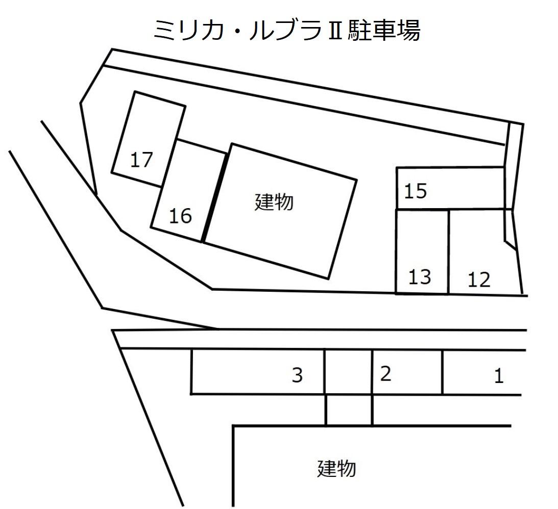 ミリカ・ルブラⅡ駐車場の駐車配置図