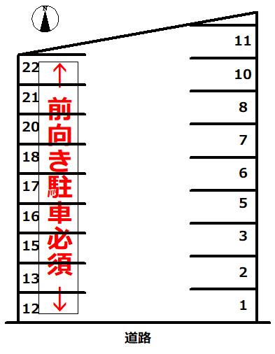 429幡野町駐車場の駐車配置図