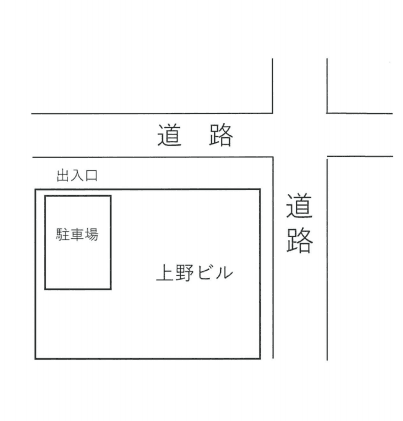 上野ビル駐車場の駐車配置図