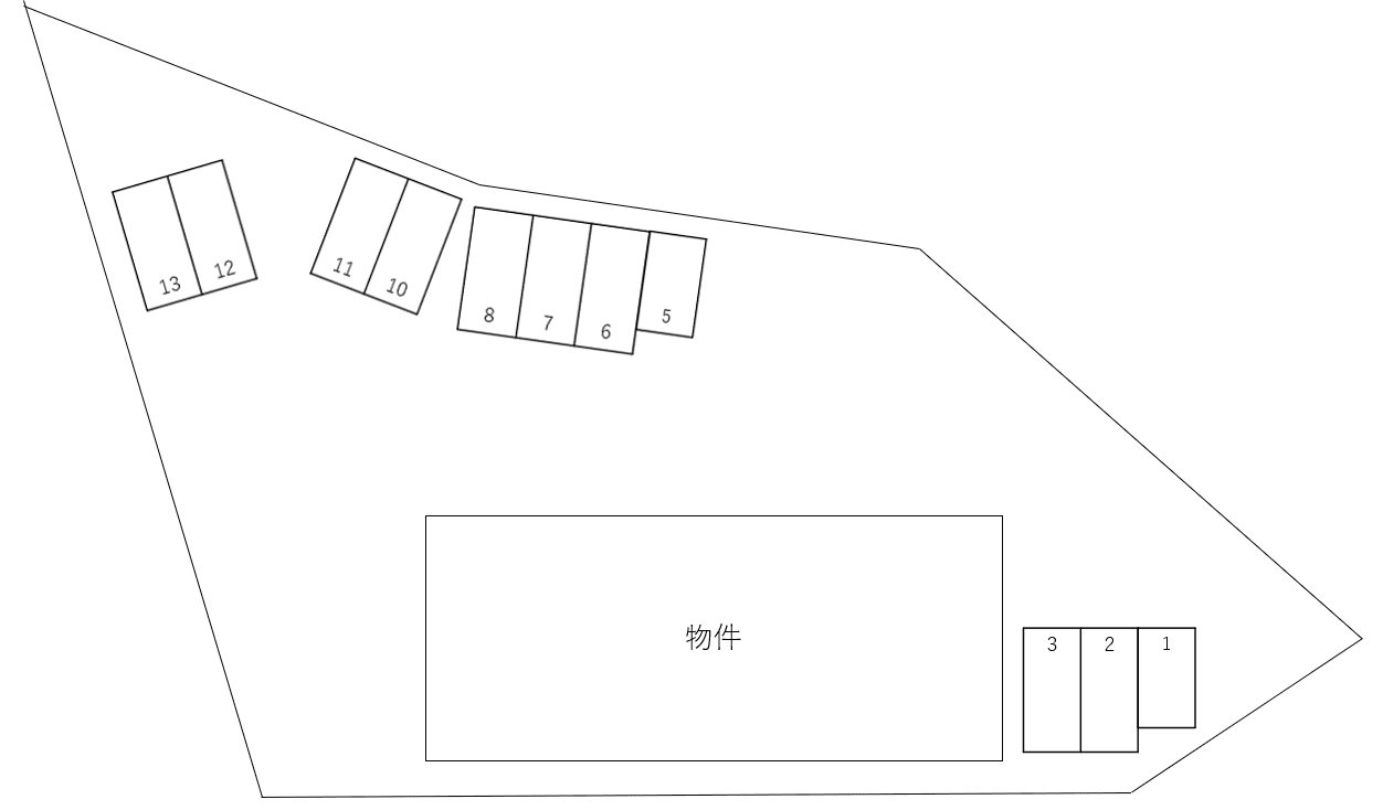 ＲｉｖｅｒａｉｎⅢ別駐車場の駐車配置図