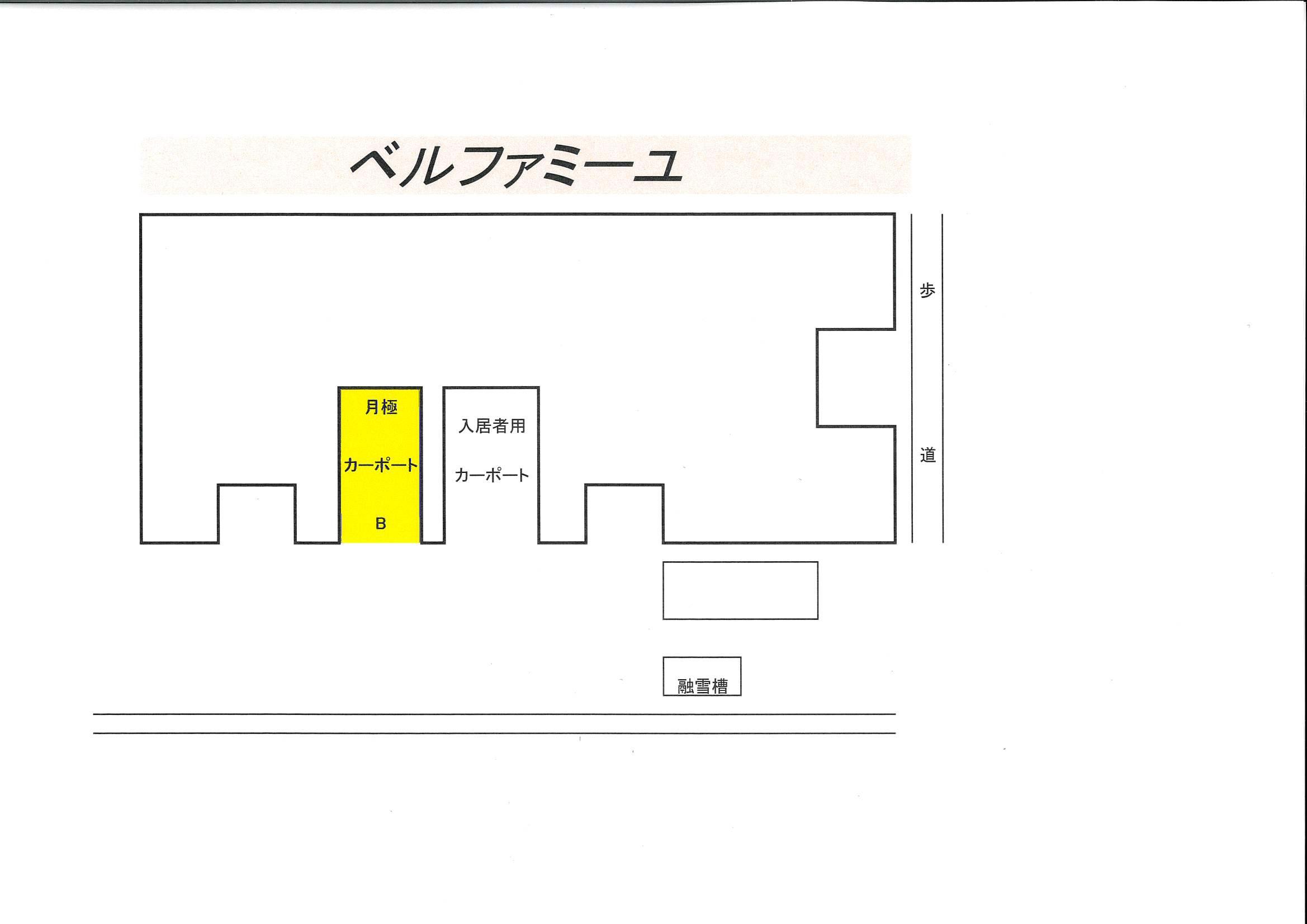 ベルファミーユ月極駐車場の駐車配置図