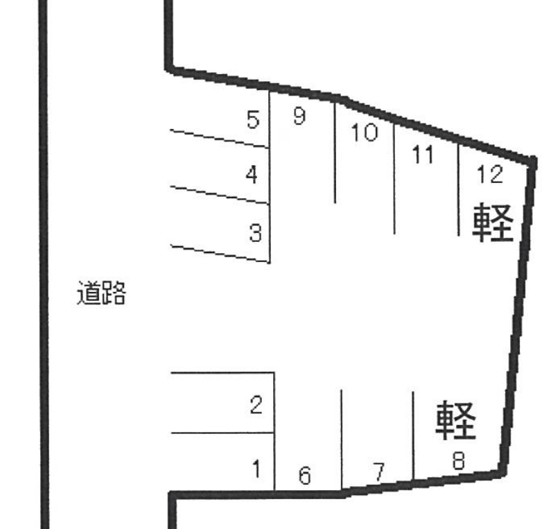 田の湯町　佐藤駐車場の駐車配置図