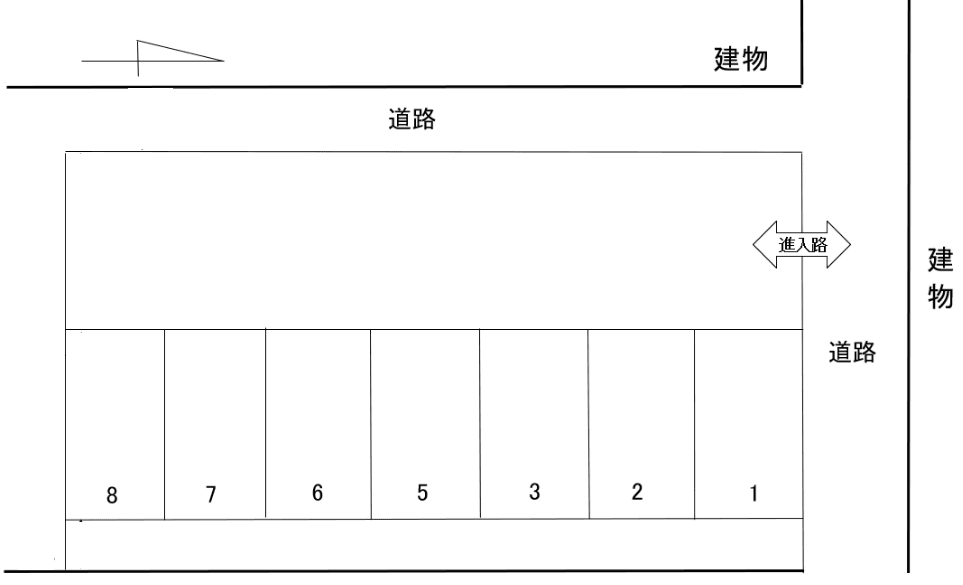 西井住宅北ＭＰの駐車配置図