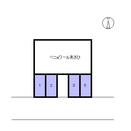 ペニョワールあさひの駐車配置図