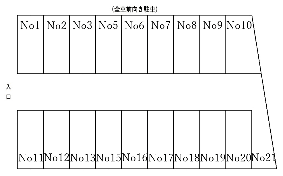 117駐車場の駐車配置図