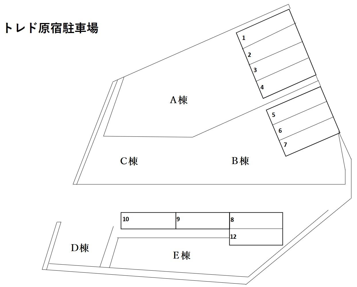 トレド原宿駐車場の駐車配置図