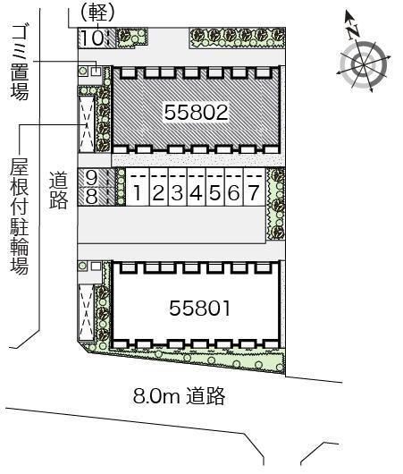 ミランダファルコナーⅡ(55802)の駐車配置図