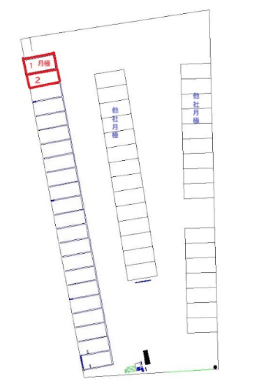 横芝駅前第１の駐車配置図