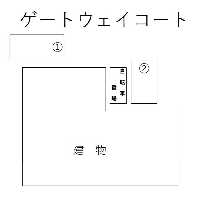 ゲートウェイコートの駐車配置図