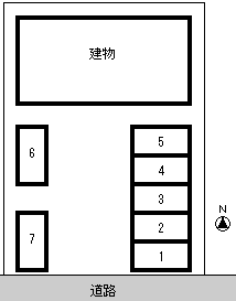 西田EKパーキングの駐車配置図