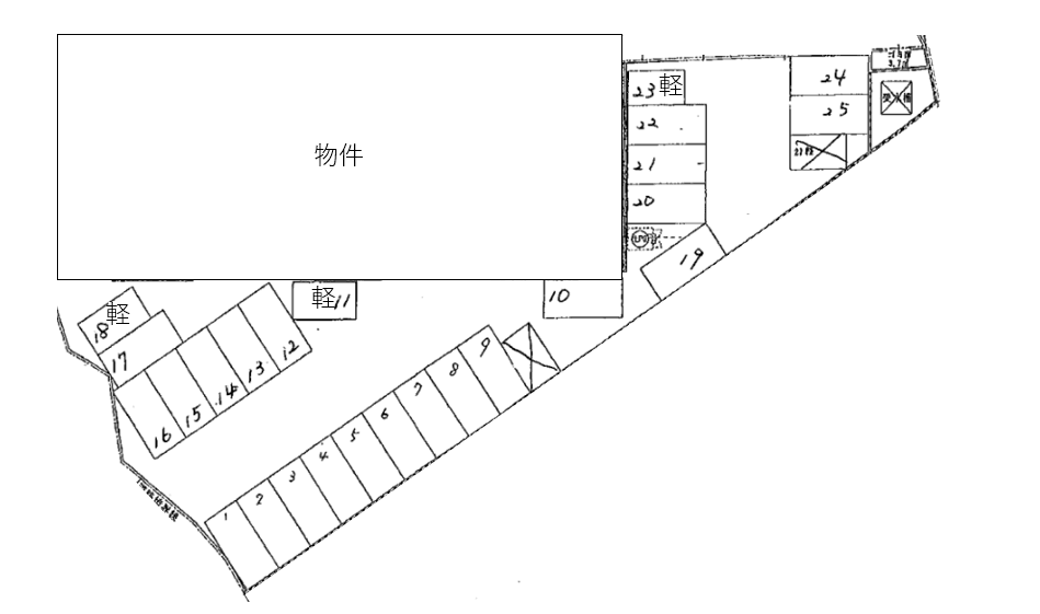 プレステージ穂波東駐車場の駐車配置図