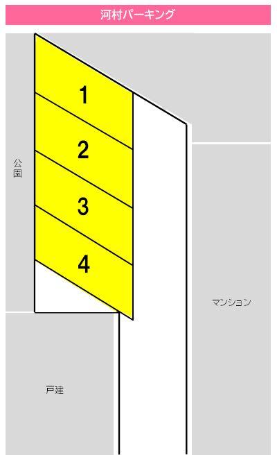 河村パーキングの駐車配置図