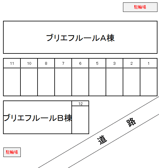 ブリエフルールの駐車配置図