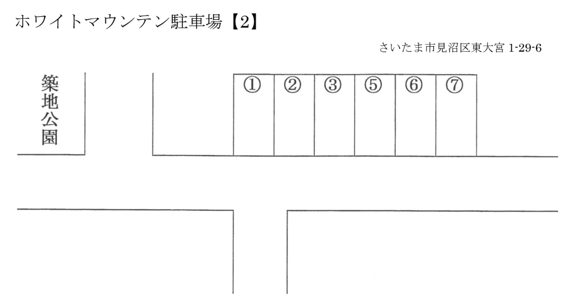 ホワイトマウンテン駐車場№2の駐車配置図
