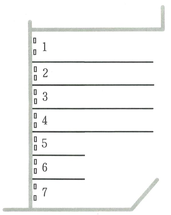 浜松市中央区篠ケ瀬町163-3駐車場の駐車配置図