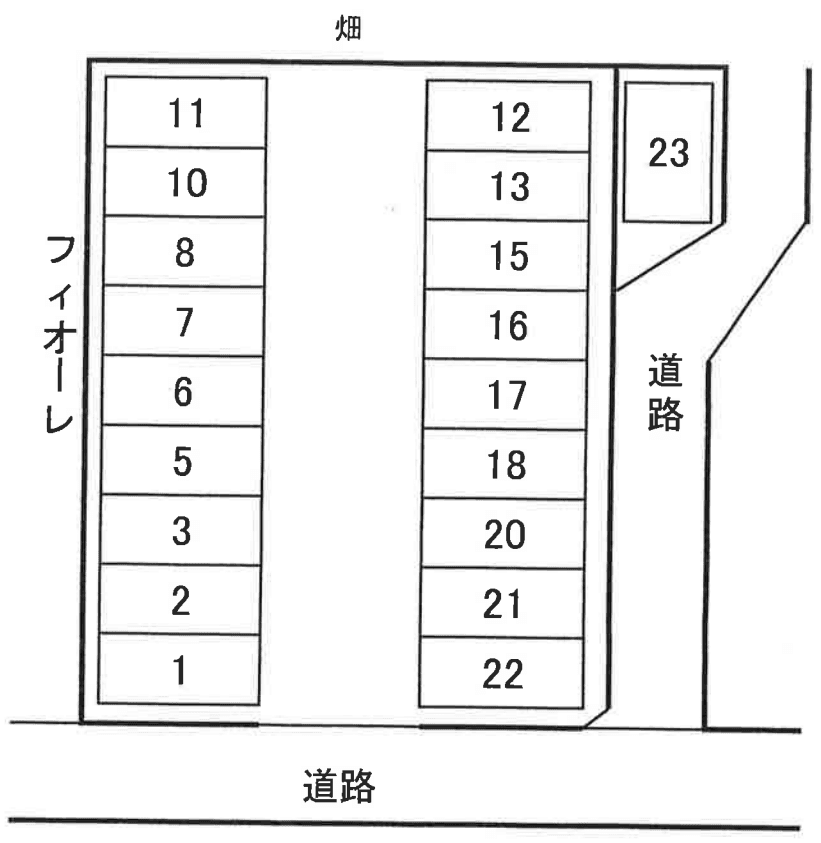 野水駐車場の駐車配置図