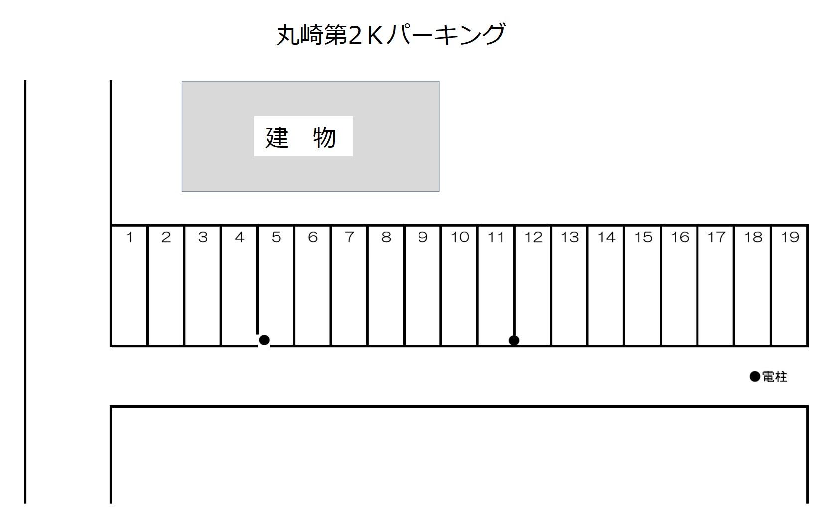 丸崎第2Ｋパーキングの駐車配置図