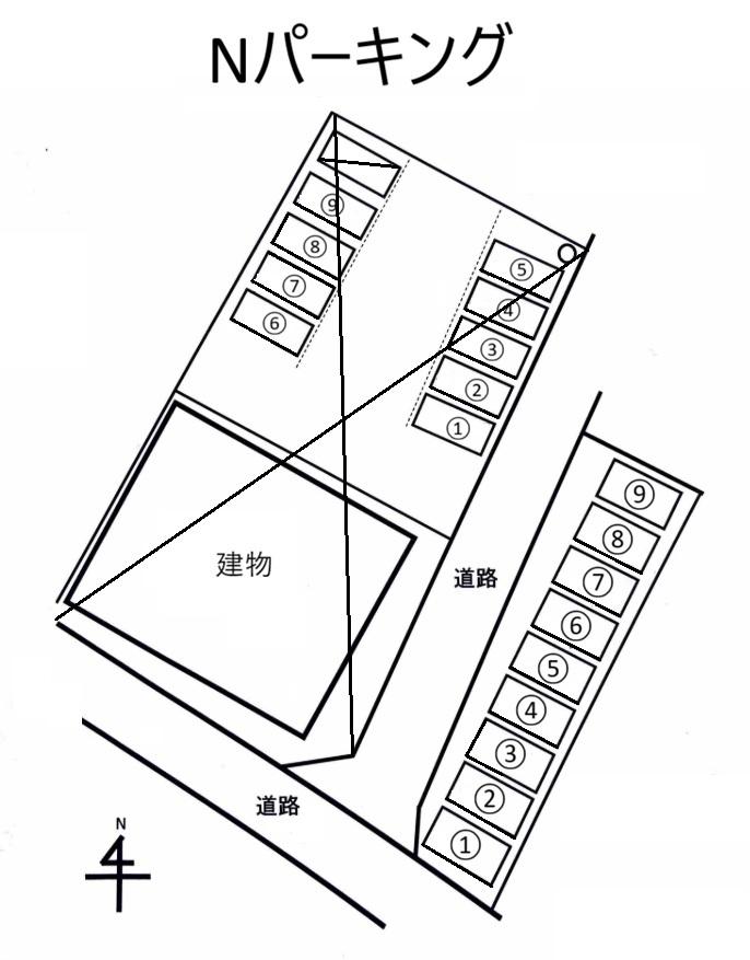Nパーキングの駐車配置図