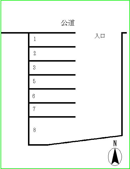 164牛立町駐車場の駐車配置図