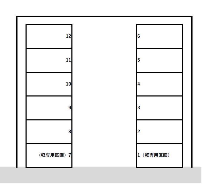 ジョイフルカトレアパーキングの駐車配置図