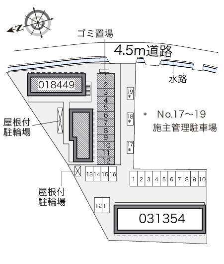 コンフォール中島(18449)の駐車配置図