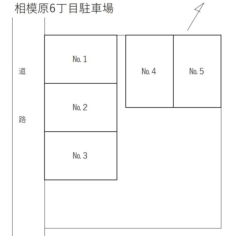 相模原6丁目駐車場の駐車配置図