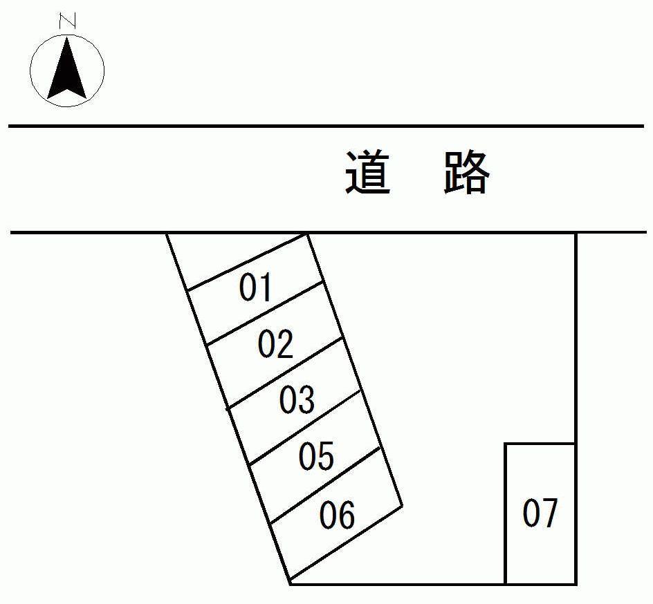 野川駐車場の駐車配置図