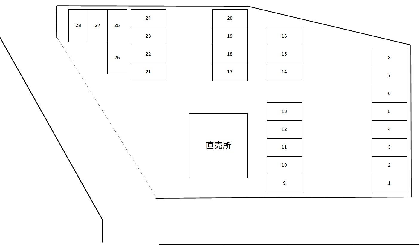 荏田第1駐車場の駐車配置図