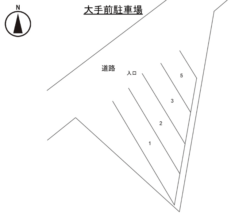 大手前駐車場の駐車配置図