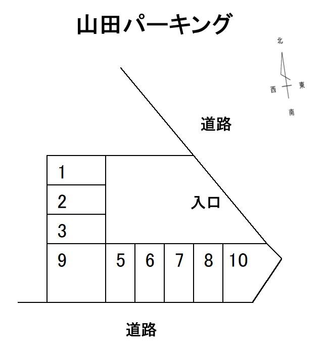 山田パーキングの駐車配置図