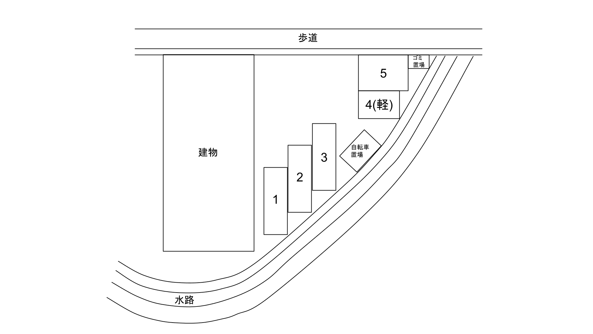 プチウエストの駐車配置図