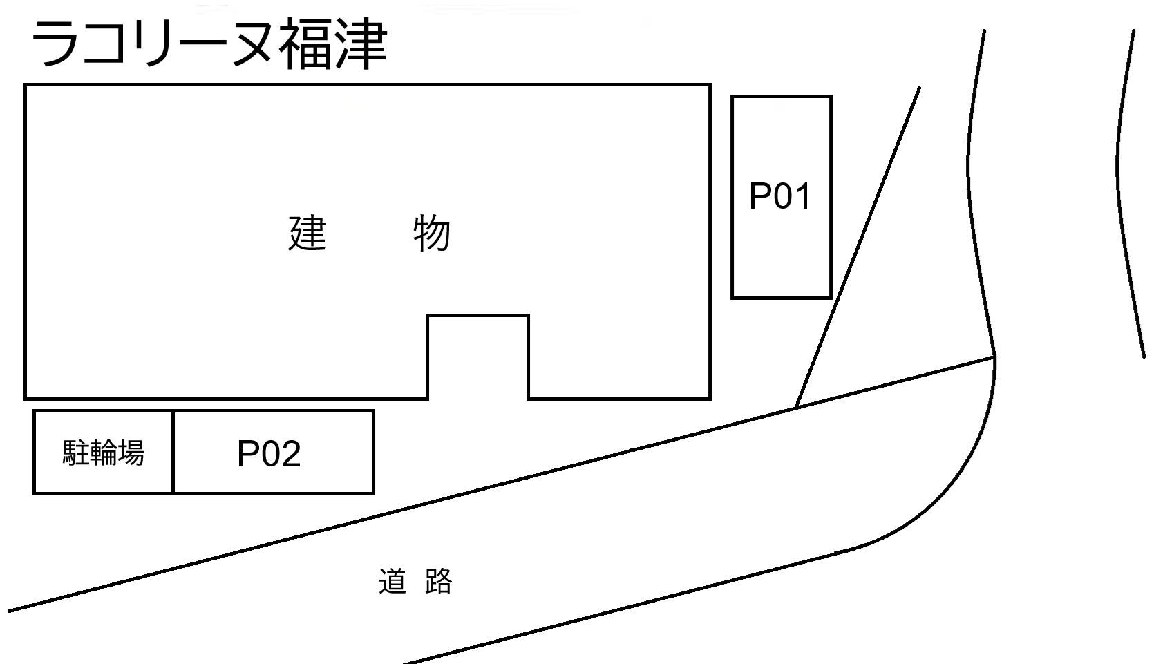 ラコリーヌ福津の駐車配置図