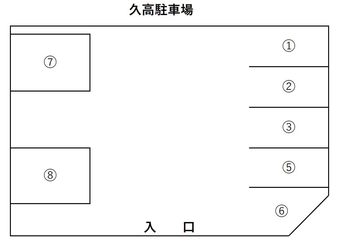 久高駐車場の駐車配置図