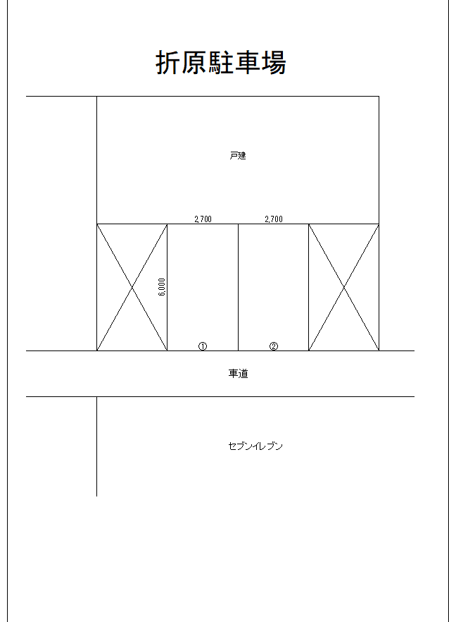 折原駐車場の駐車配置図