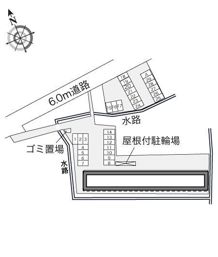 花の北(34636)の駐車配置図