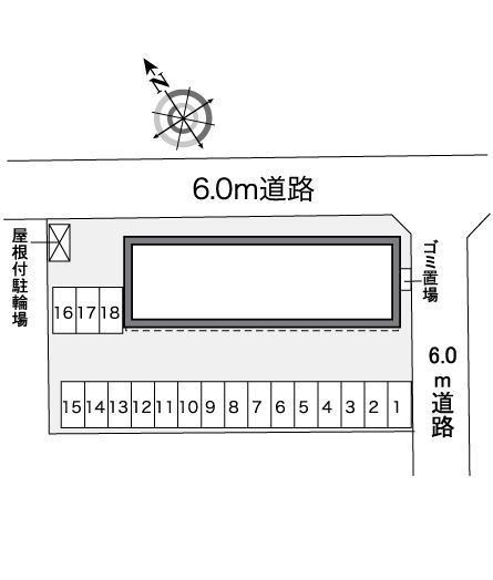 東桜川(35584)の駐車配置図