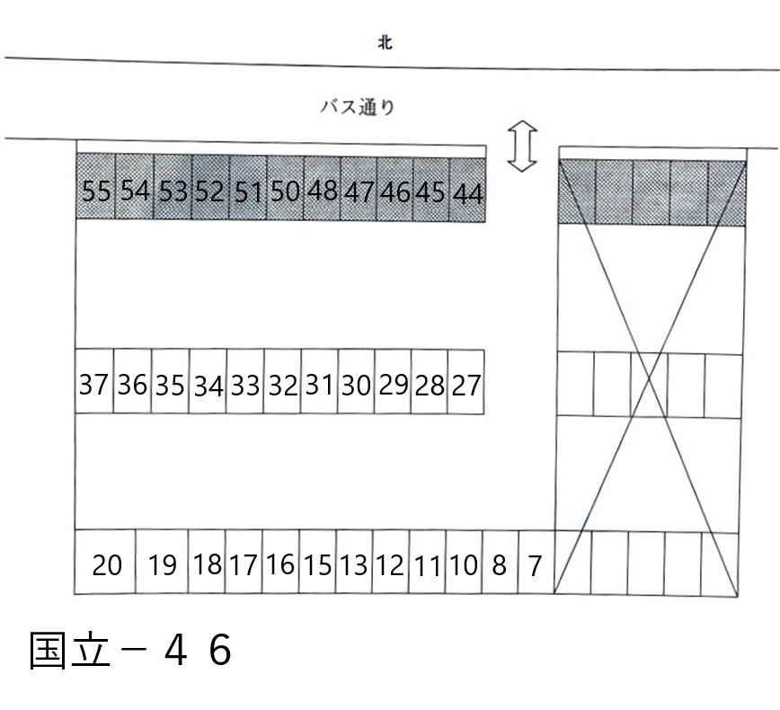 JA国立－４６の駐車配置図