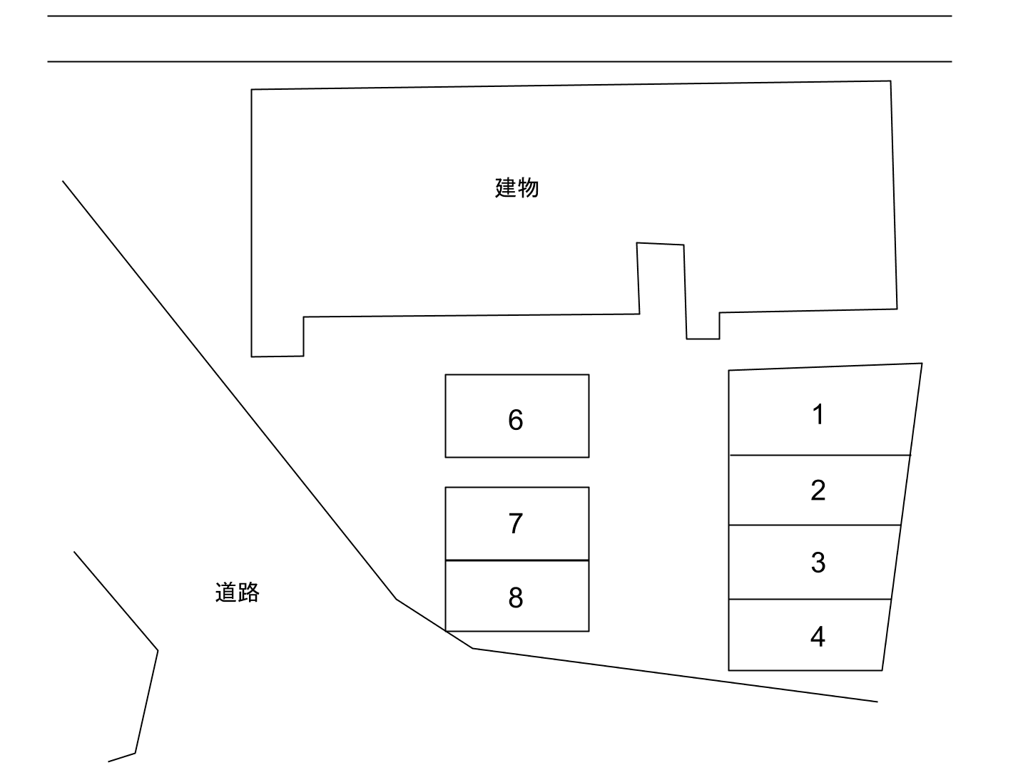ハウスTFの駐車配置図
