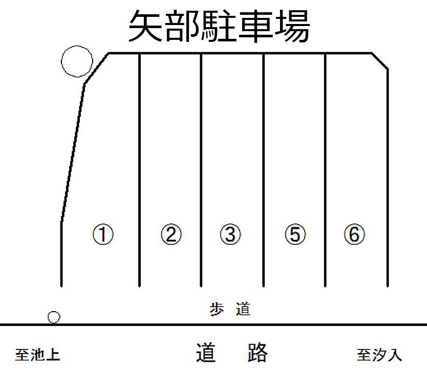 矢部駐車場の駐車配置図